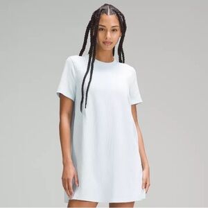 Lululemon Athletica Ribbed Softstreme T-Shirt Dress - Baby Blue